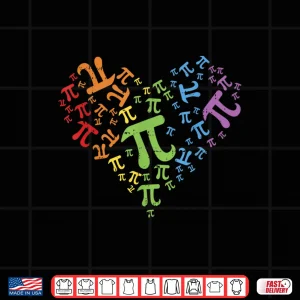 Design Pi Day Shirt Rainbow Heart Math Lgbt Gay Lesbian Pride Gift Shirt