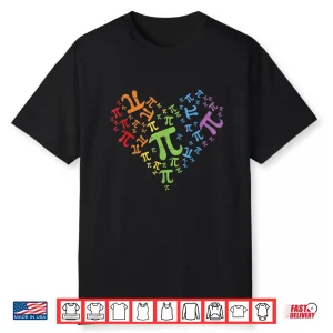 Pi Day Shirt Rainbow Heart Math Lgbt Gay Lesbian Pride Gift Shirt