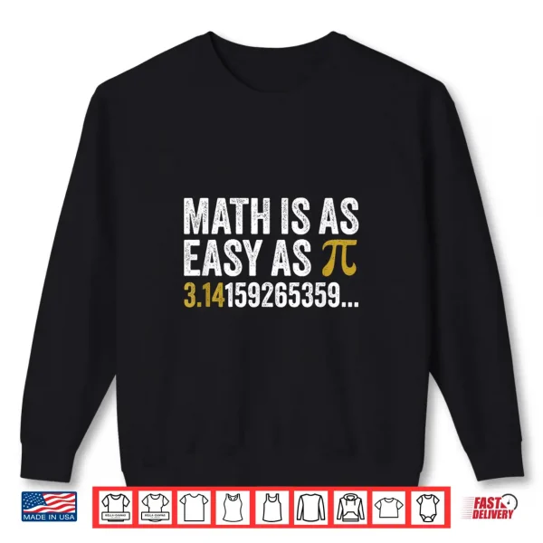 Sweatshirt Pi Day Shirt 2024 Math Teacher Kids Decorations 3.14 Pi Day Shirt