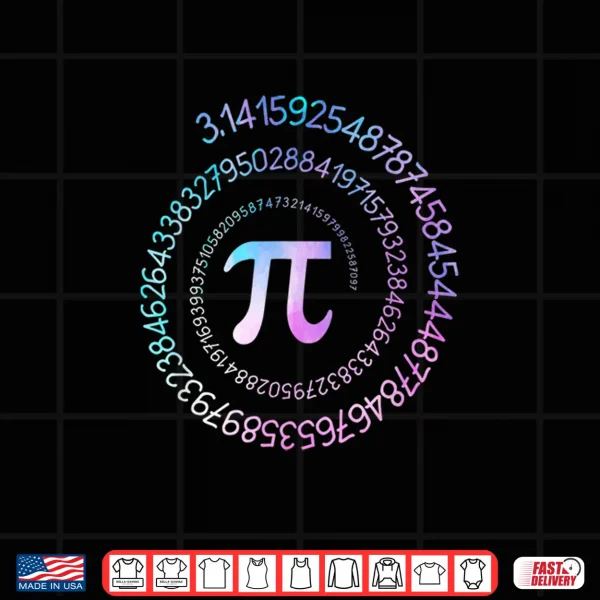 Design Pi Day Math Nerd Geek 3.1415 Irrational Number Pi Symbol Shirt