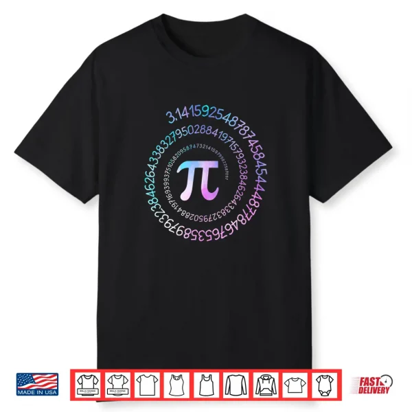 Pi Day Math Nerd Geek 3.1415 Irrational Number Pi Symbol Shirt