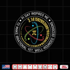 Design Funny Pi Day Inspires Me Vintage Spiral Pi Teacher Women Men Shirt