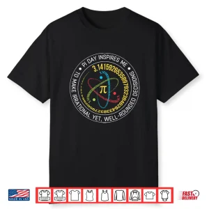 Funny Pi Day Inspires Me Vintage Spiral Pi Teacher Women Men Shirt