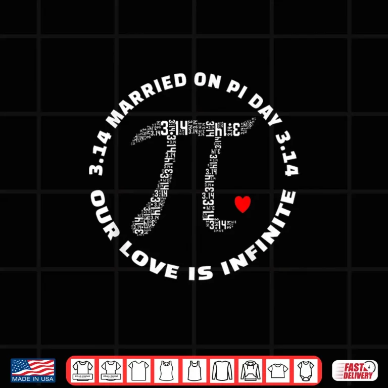 Design Married On Pi Day 3.14 Wedding Anniversary Shirt