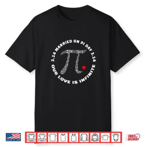 Married On Pi Day 3.14 Wedding Anniversary Shirt