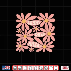 Design Retro Sunny Day Ahead Summer Floral WomenS Casual Wear Shirt