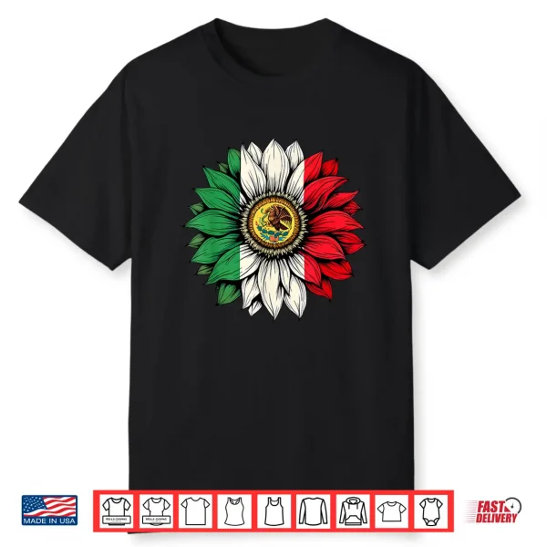 Mexican Independence Day Tee   Mexico Sunflower Flag Women’S Shirt