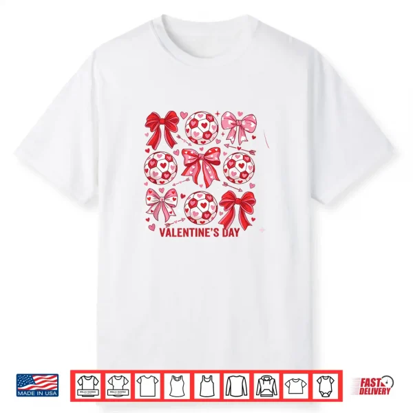 Love Soccer Women’S Football Valentine’S Day Design Shirt