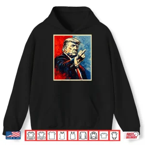 Hoodie Trump Middle Finger 2026 Meme Vintage Funny Shirt