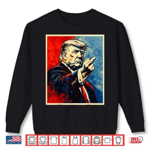 Sweatshirt Trump Middle Finger 2026 Meme Vintage Funny Shirt