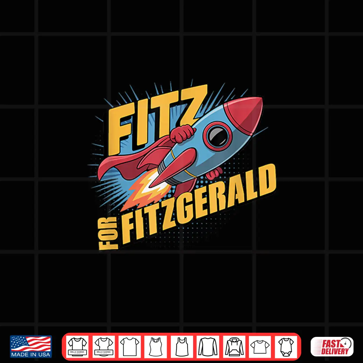 Custom Fitz For Fitzgerald Rocketship Shirt Custom Fitz For Fitzgerald Rocketship Shirt