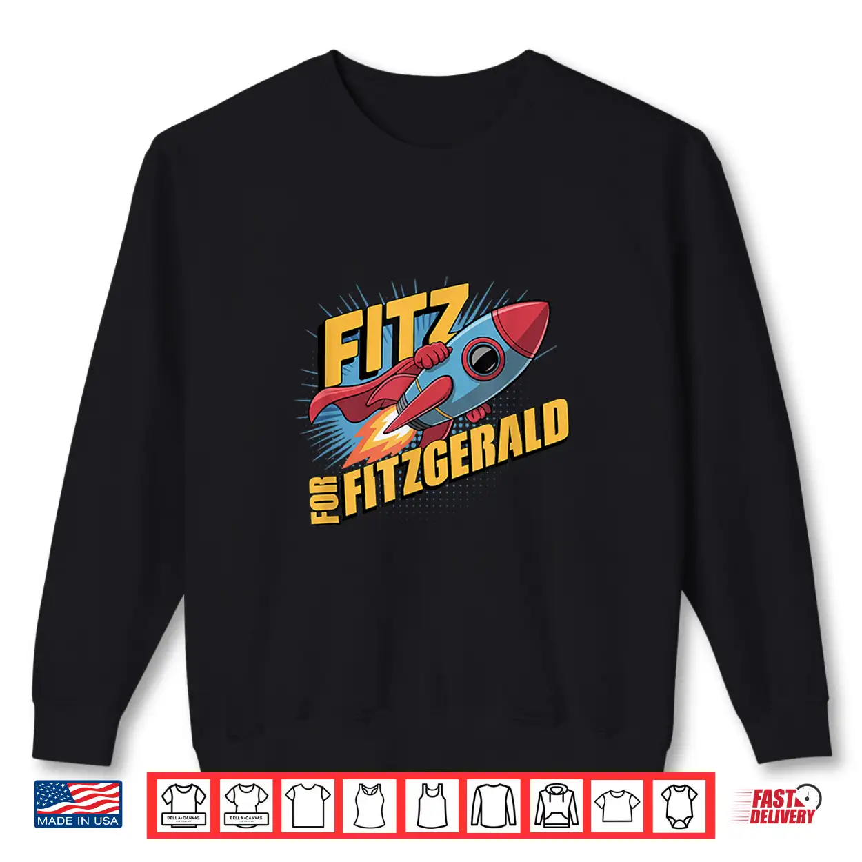 Custom Fitz For Fitzgerald Rocketship Shirt Custom Fitz For Fitzgerald Rocketship Shirt