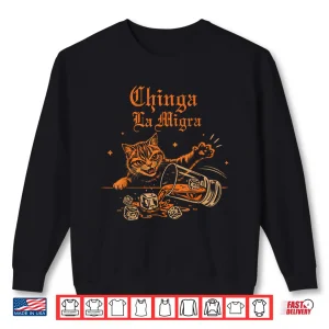 Sweatshirt Chinga la migra Cat Shirt