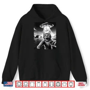 Hoodie Cat UFO Aliens Sarcastic Humor Sayings Sarcasm Quotes Shirt