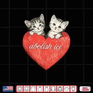 Design Abolish ICE Cute Cat Valentine Shirt