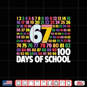 Design 100th Day 67 100 Days of School Shirt Boys Kids Teacher Shirt