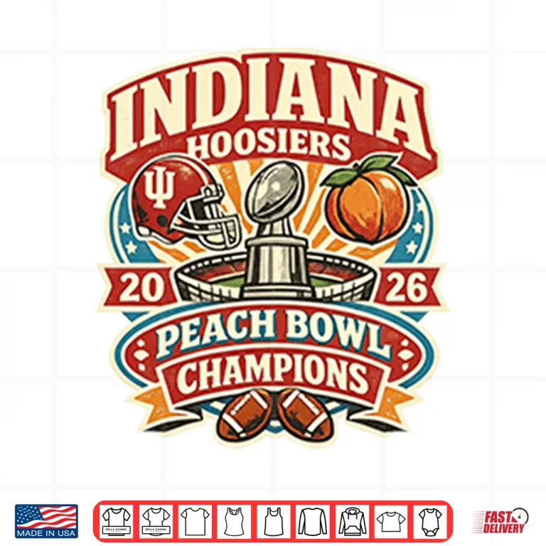 Design Indiana Hoosiers Peach Bowl Champions 2026 Shirt