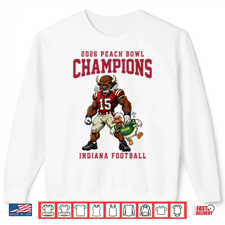 Sweatshirt Indiana Football 2026 Peach Bowl Champions Shirt