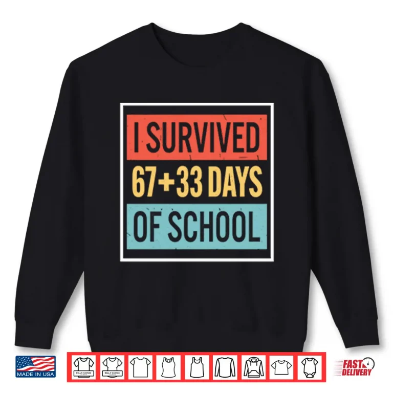 Sweatshirt I Survived 6733 Days Of School Shirt