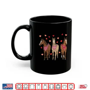 Mug Valentines Day Horses Hearts Equestrian Women Girls Kids Men Shirt