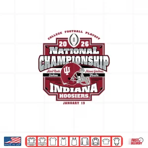 Design Indiana Hoosiers CFP National Championship 2026 Icon White Shirt
