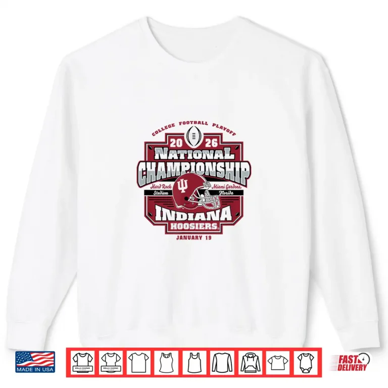 Sweatshirt Indiana Hoosiers CFP National Championship 2026 Icon White Shirt