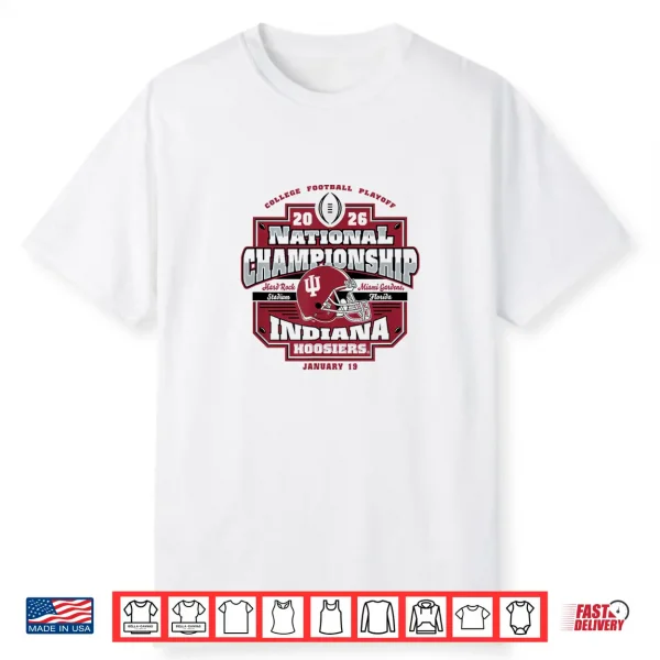 Indiana Hoosiers Cfp National Championship 2026 Icon White Shirt