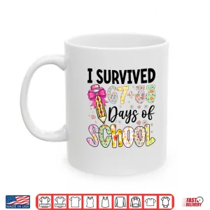 Mug I Survived 6733 Day of School Teacher 100 Days of School Shirt
