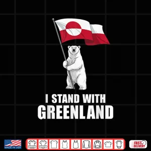 Design I Stand with Greenland Flag Bear Kalaallit Greenlanders Shirt