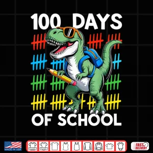 Design 100 Days of School Dinosaur Boys Kids 100th Day of School Shirt
