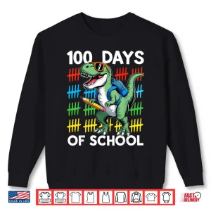 Sweatshirt 100 Days of School Dinosaur Boys Kids 100th Day of School Shirt