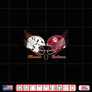 Miami Vs Indiana Cfp National Championship 2026 Gray Shirt 4 Design Miami vs Indiana CFP National Championship 2026 Gray Shirt