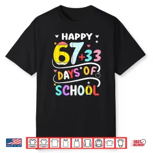 Happy 100 Days Of School Smarter 67 Teacher Kids Boys Girls Shirt