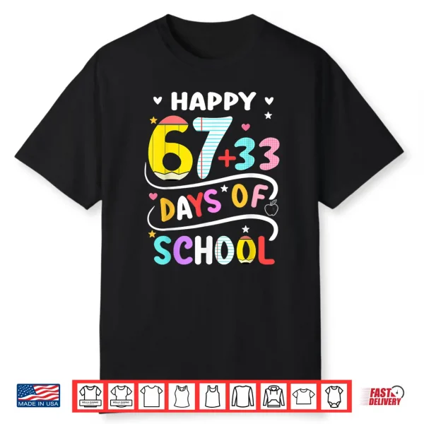 Happy 100 Days Of School Smarter 67 Teacher Kids Boys Girls Shirt
