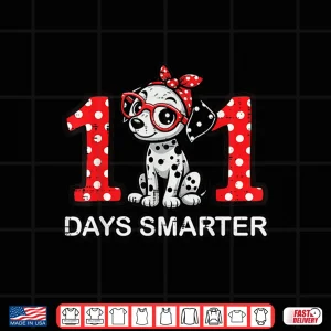 Design 100 Days Smarter Dalmatian 100 Days 100th Day of School Kids Shirt