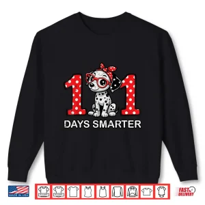 Sweatshirt 100 Days Smarter Dalmatian 100 Days 100th Day of School Kids Shirt