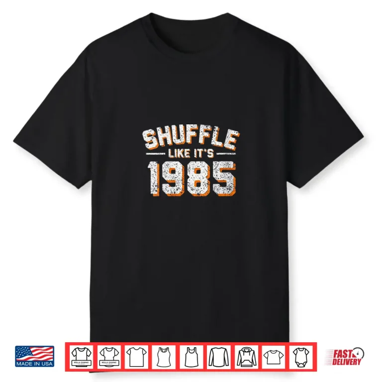 Womens Shuffle Like Its 1985 Vintage Distressed V Neck Shirt