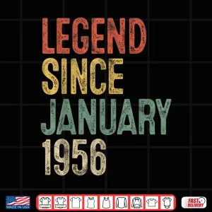 Design Legend January 1956 70th Birthday Men Women 70 Year Old Shirt