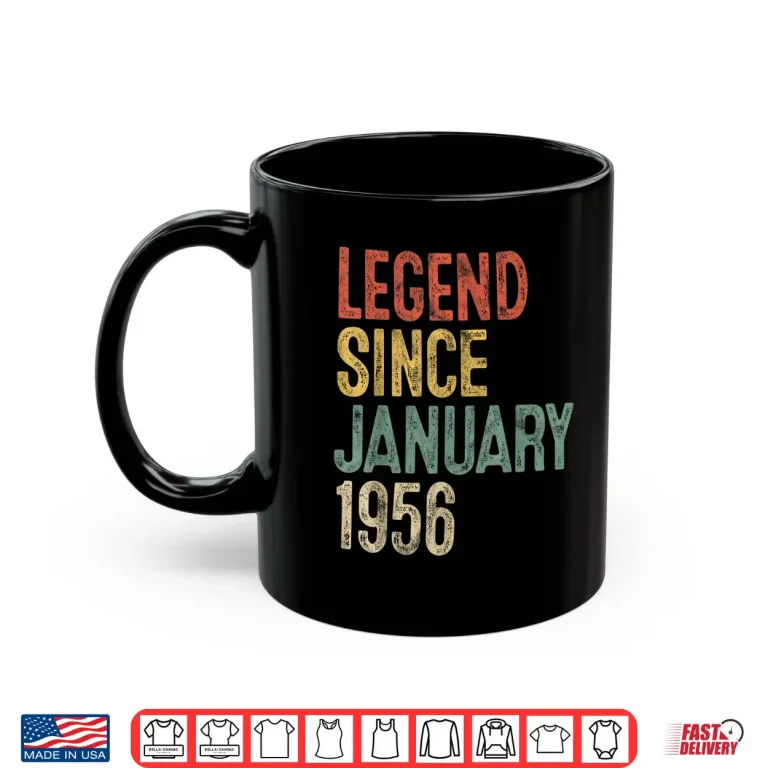 Mug Legend January 1956 70th Birthday Men Women 70 Year Old Shirt