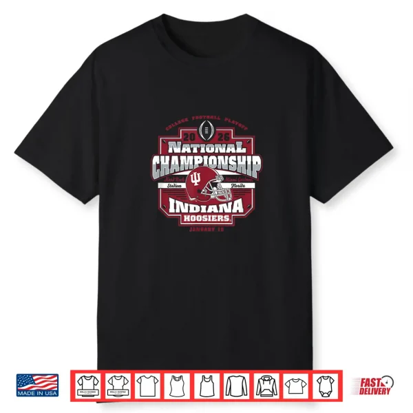 Indiana Hoosiers Cfp National Championship 2026 Icon Black Shirt