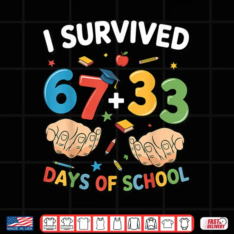 Design I Survived 100 Days of School 33 67 Meme Teacher Student Shirt