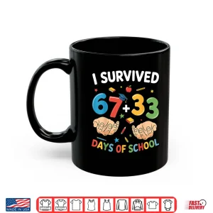 Mug I Survived 100 Days of School 33 67 Meme Teacher Student Shirt