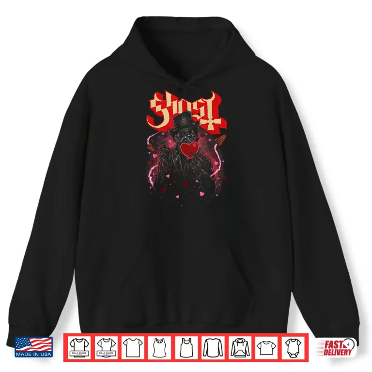 Hoodie Ghost Valentines with Rockets Shirt