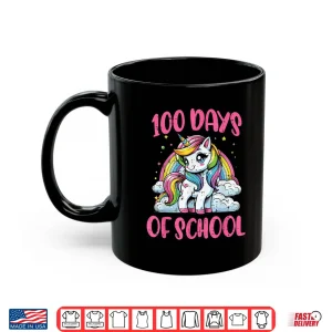 Mug 100 Days of School Unicorn Cute 100th Day Girls Kids Toddler Shirt