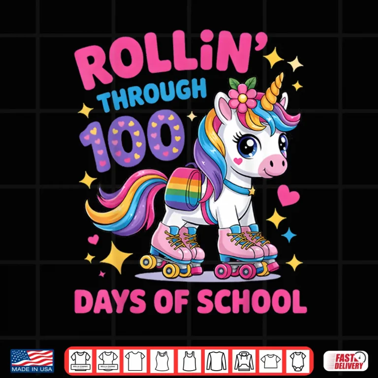 Design 100 Days of School Unicorn 100th Day Smarter Girls Teacher Shirt