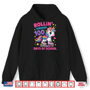 Hoodie 100 Days of School Unicorn 100th Day Smarter Girls Teacher Shirt