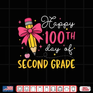 Design 100 Days of 2nd Second Grade 100th Day of School Teacher Kid Shirt