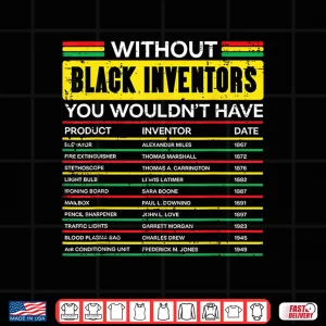 Design Without Black Inventors History Month African Men Women Kids Shirt