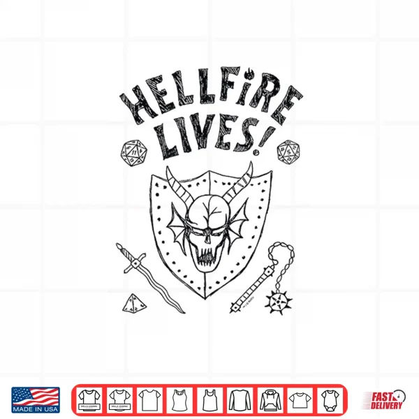 Design Stranger Things Hellfire Lives Officially Licensed Shirt