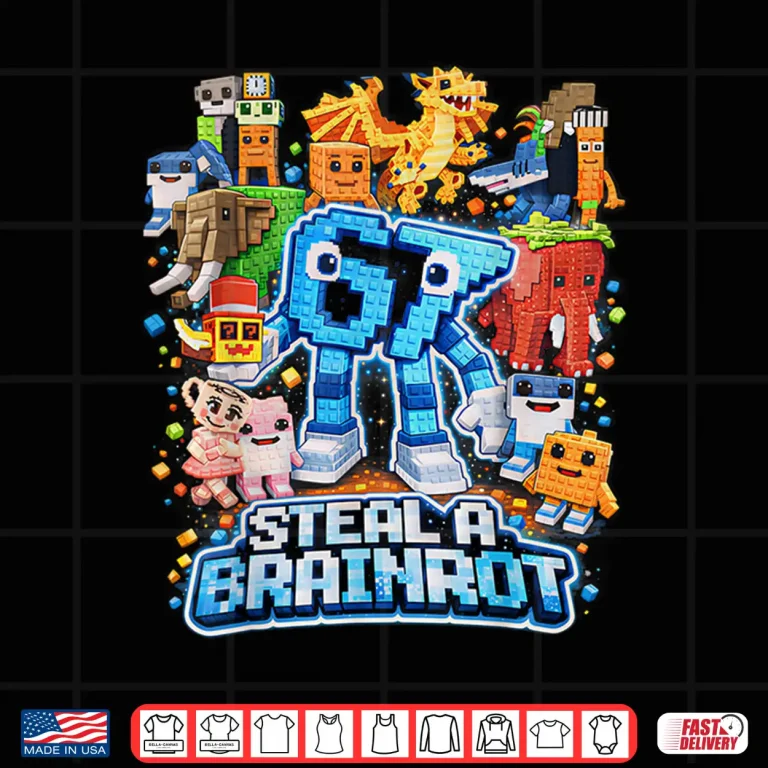 Design Six Seven 67 Steal a Brainrot Meme Funny Gifts for Kids Boys Shirt